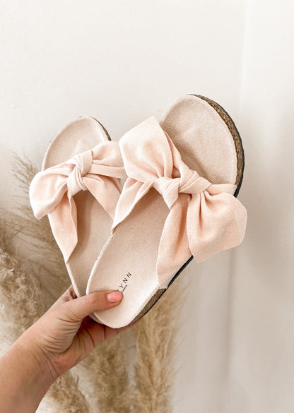 NUDE SCHLEIFEN PANTOLETTE