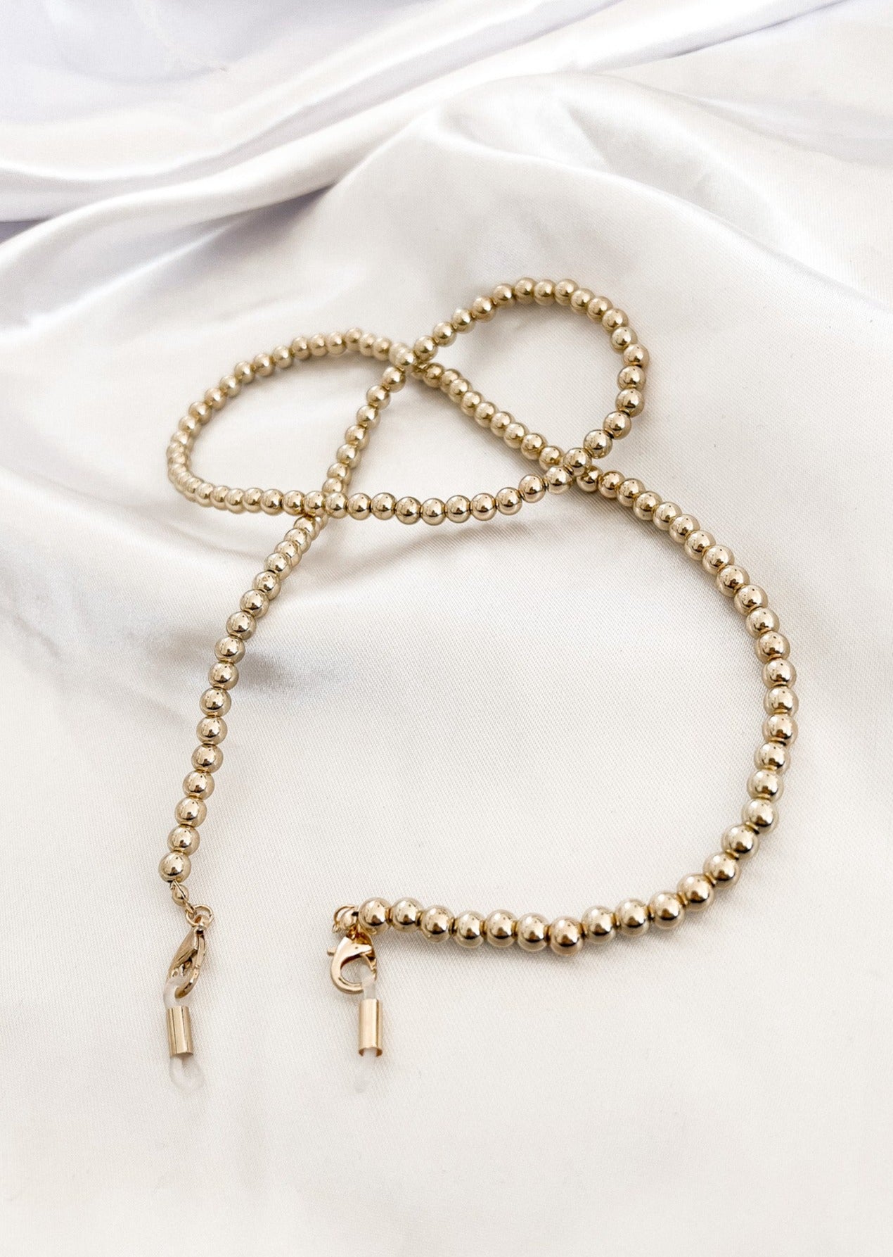 GOLD PERLEN BRILLENKETTE