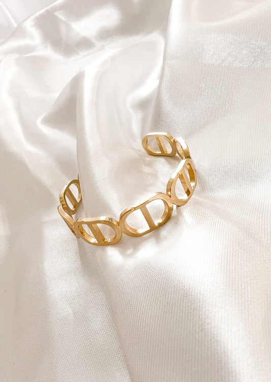 DOUBLE C ARMREIF- 14k vergoldet