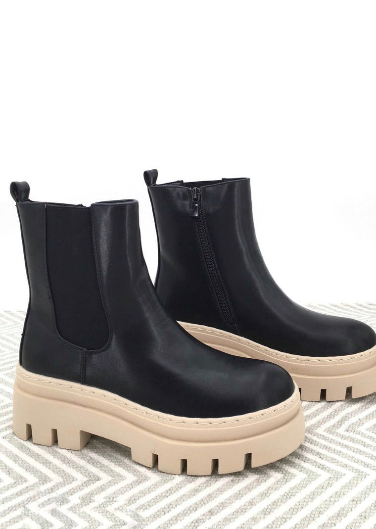 BOOTS BLACK BEIGE - NUR Gr. 41